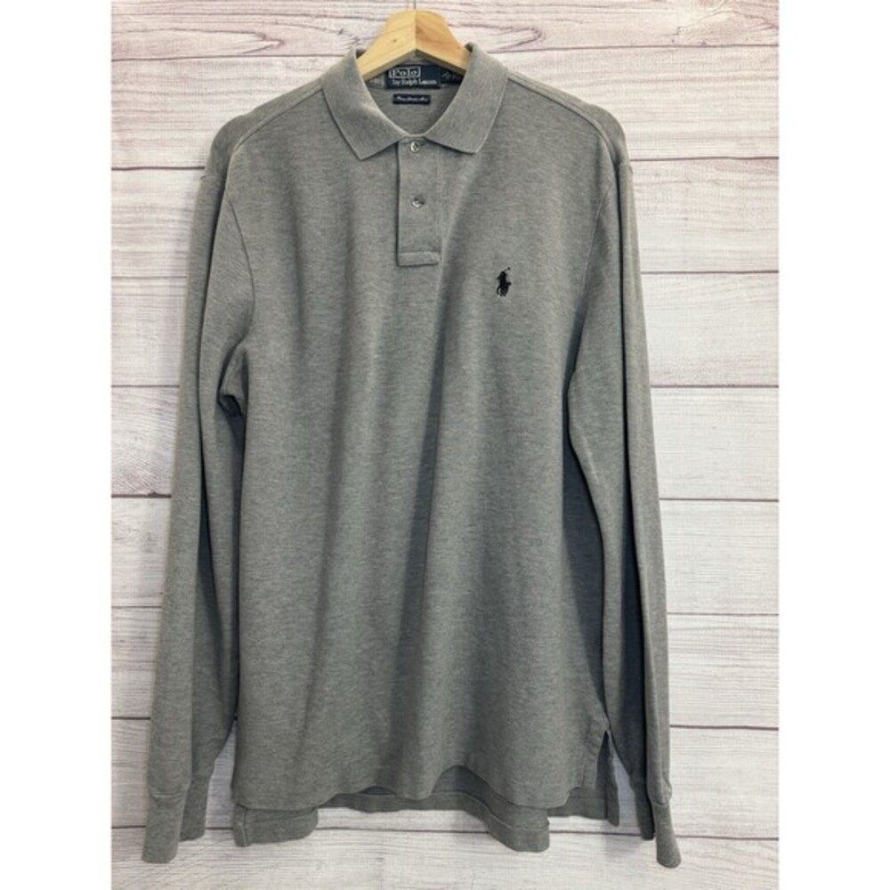 Polo Ralph Lauren Long Sleeve Sweater Men’s LARGE Gray Pima Cotton